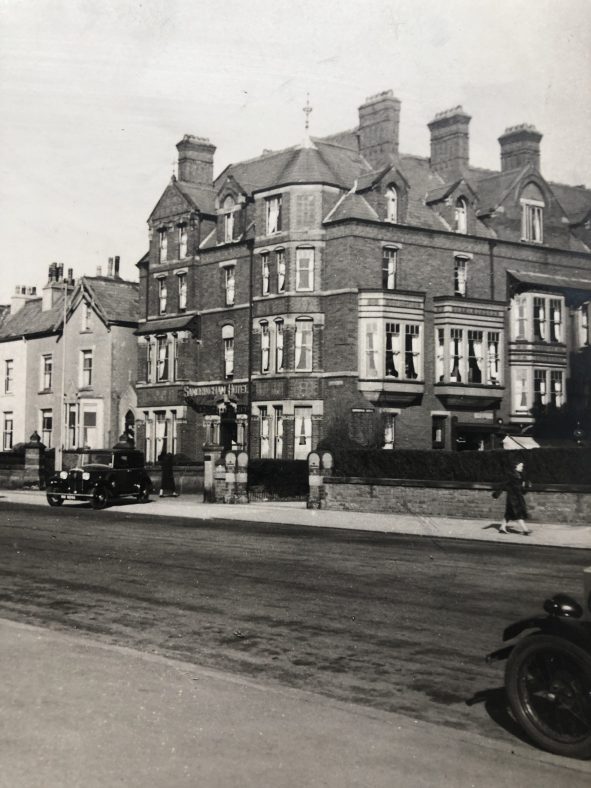 The hotel and apartments at the top of Scarisbrick Avenue were rebuilt around 1900, introducing art nouveau details, and overhanging windows that are now typical of the street.  | The Atkinson, Southport